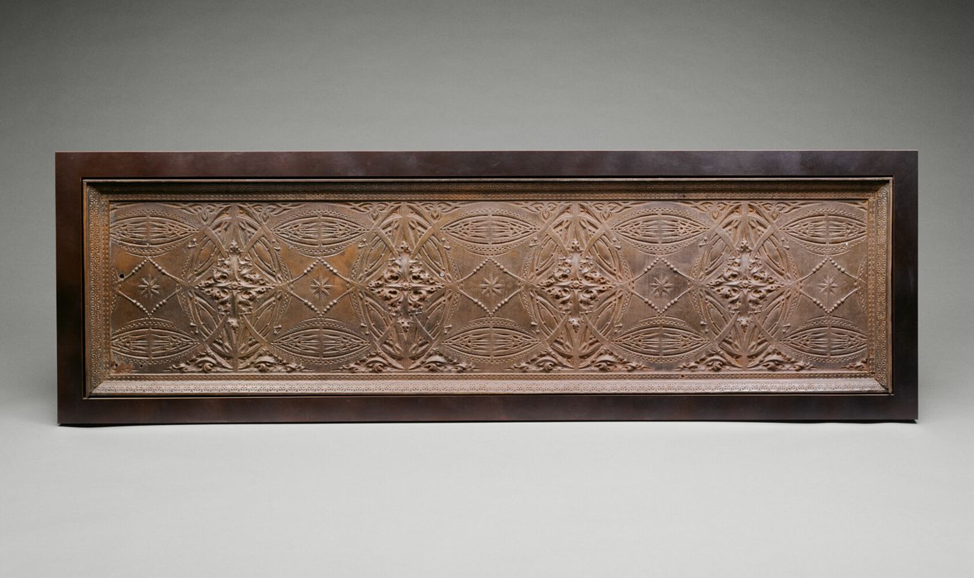 Copper-plated cast-iron frieze from the Chicago Stock Exchange elevators, a band of interlaced ornament